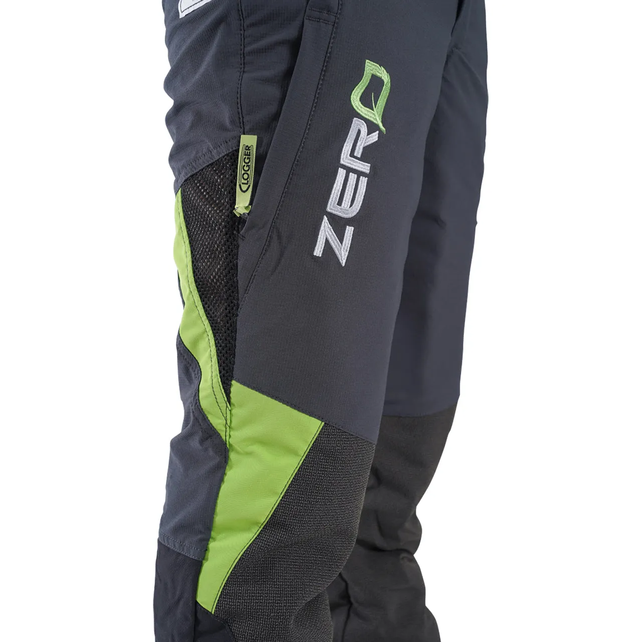 Clogger Zero Gen2 Light and Cool Men's Chainsaw Protective Pants - Grey/Green