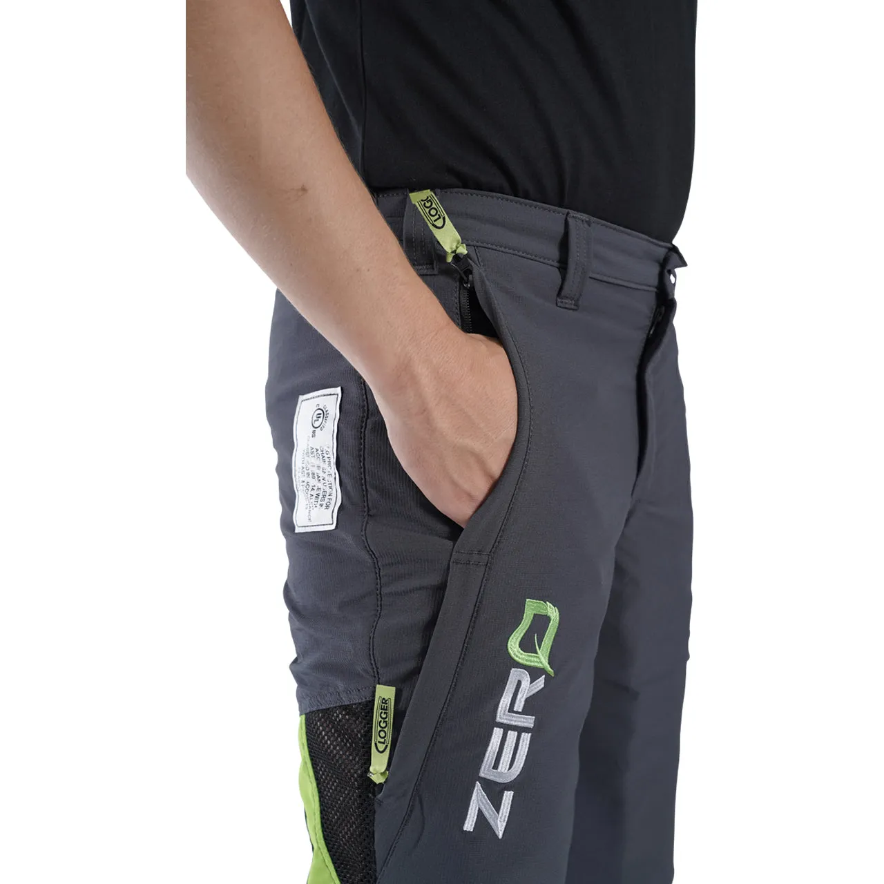 Clogger Zero Gen2 Light and Cool Men's Chainsaw Protective Pants - Grey/Green