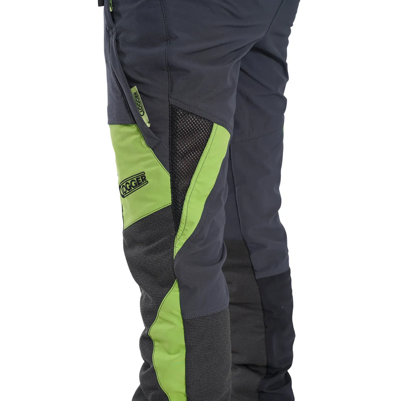 Clogger Zero Gen2 Light and Cool Men's Chainsaw Protective Pants - Grey/Green