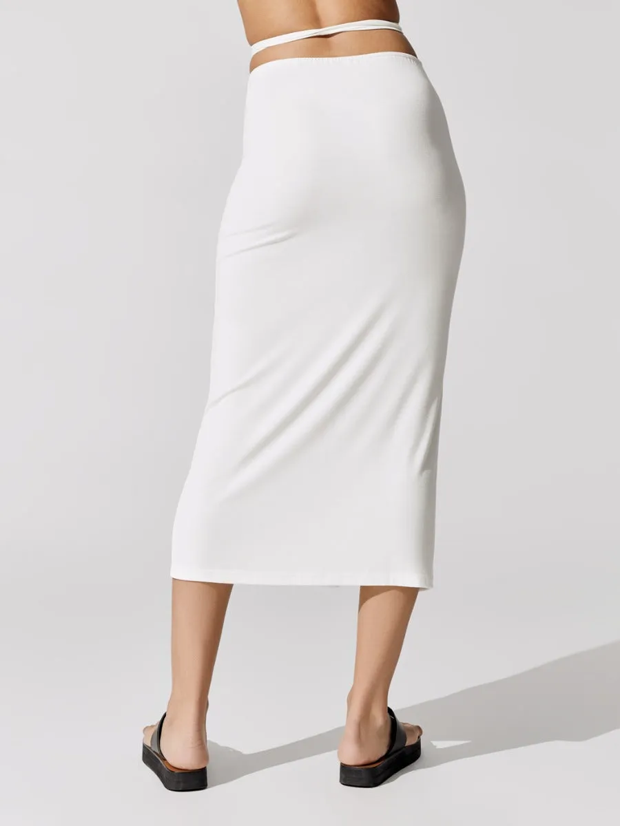 Cutout Midi Skirt - Off White