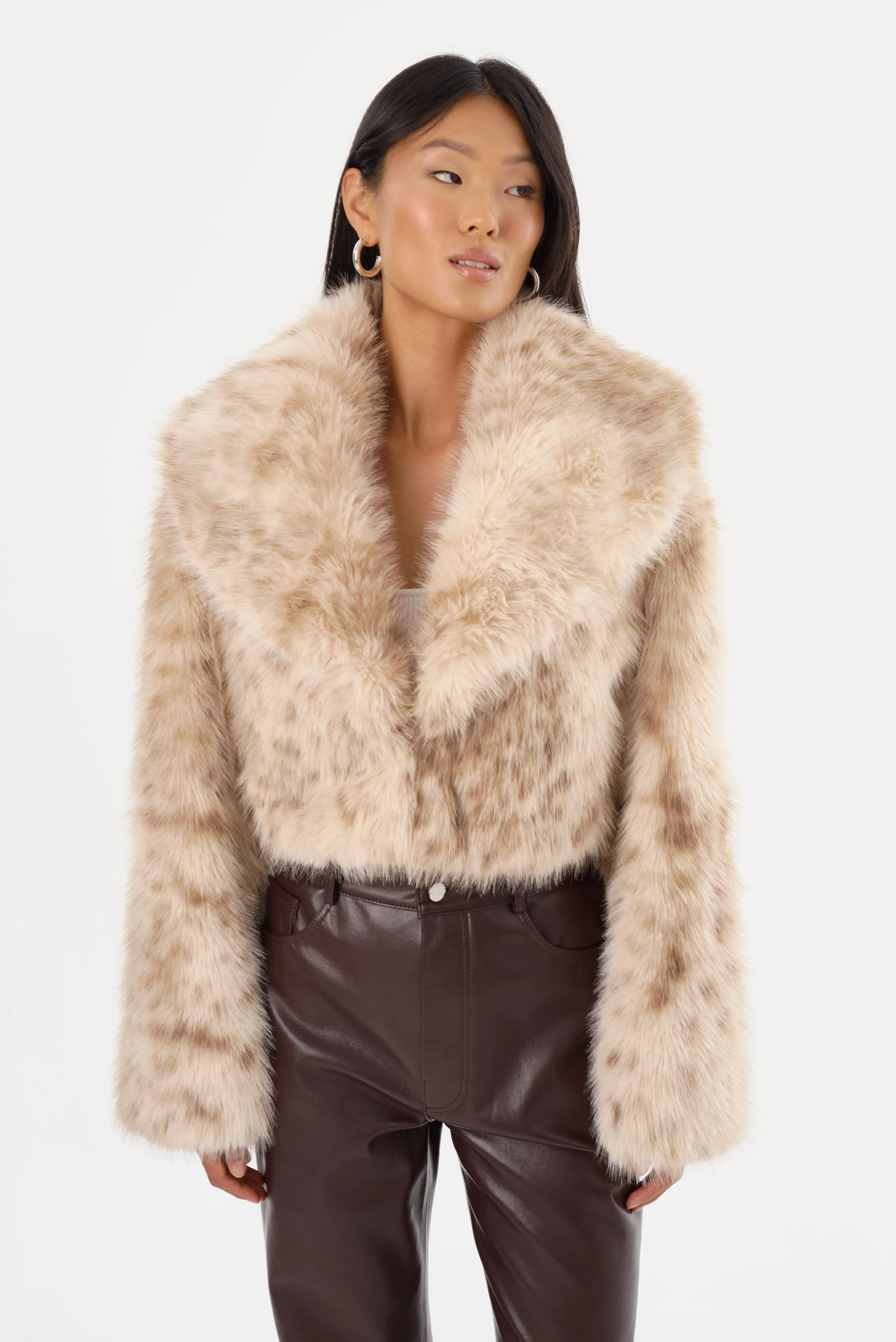 DANIKA LEO | Faux Fur Crop Jacket