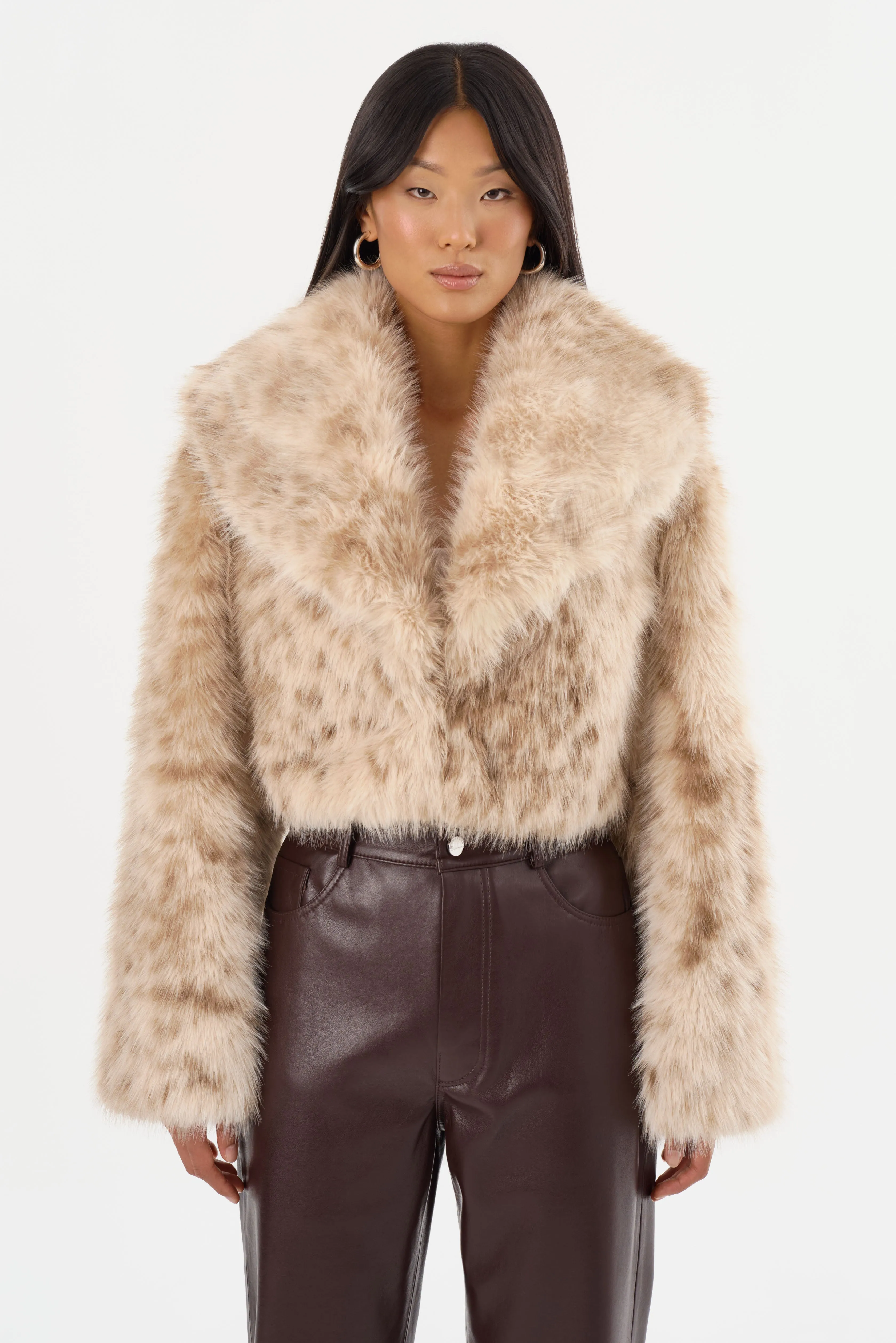 DANIKA LEO | Faux Fur Crop Jacket