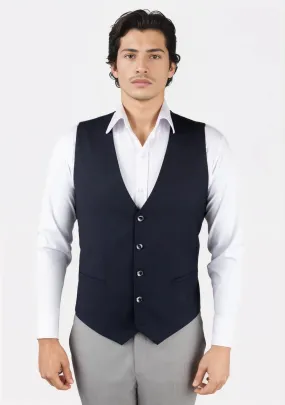 Dark Navy Twill Vest