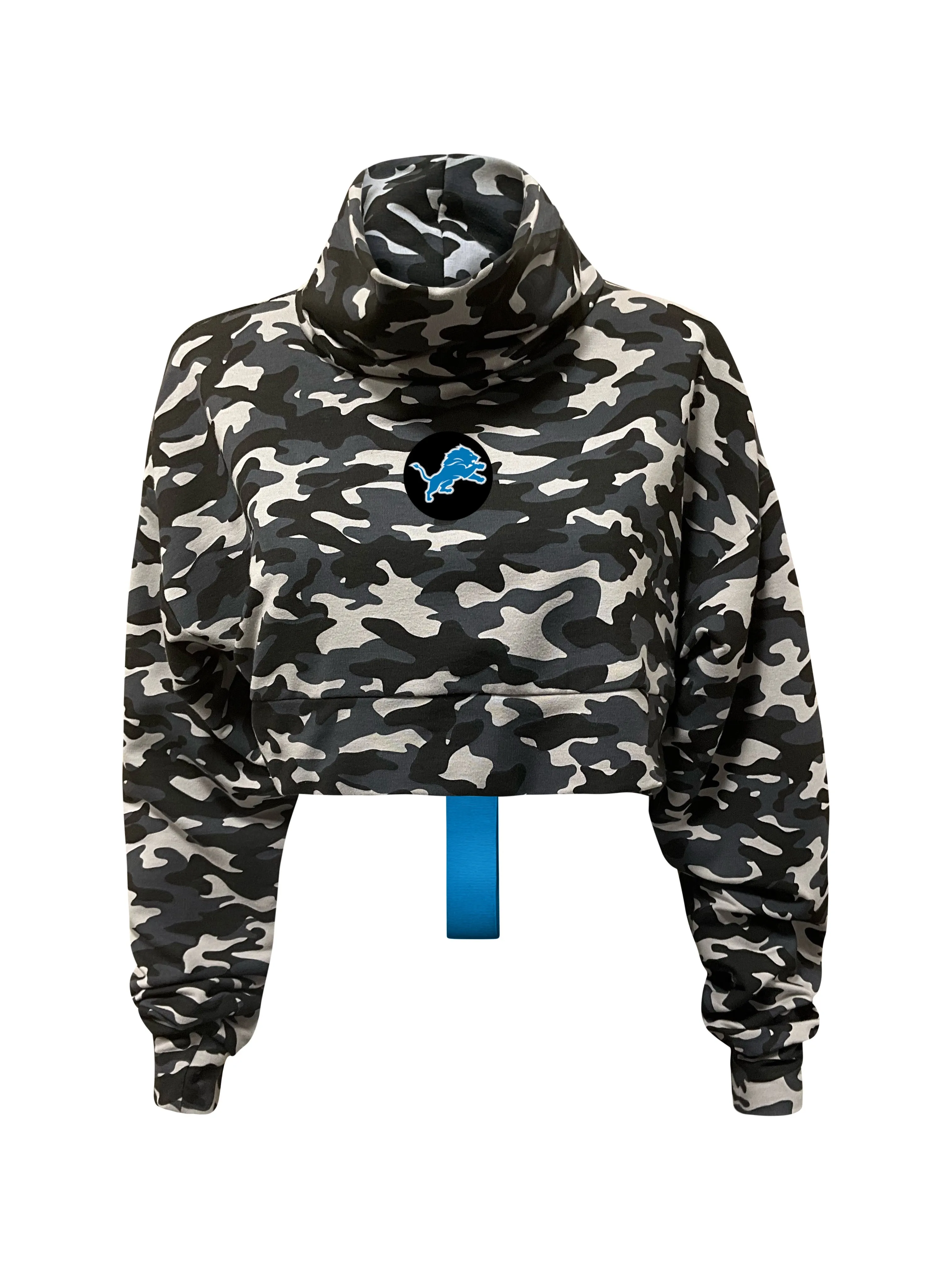 Detroit Lions Crop Camo Sweatshirt