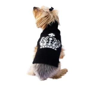 Diana Turtleneck Dog Sweater Black/White