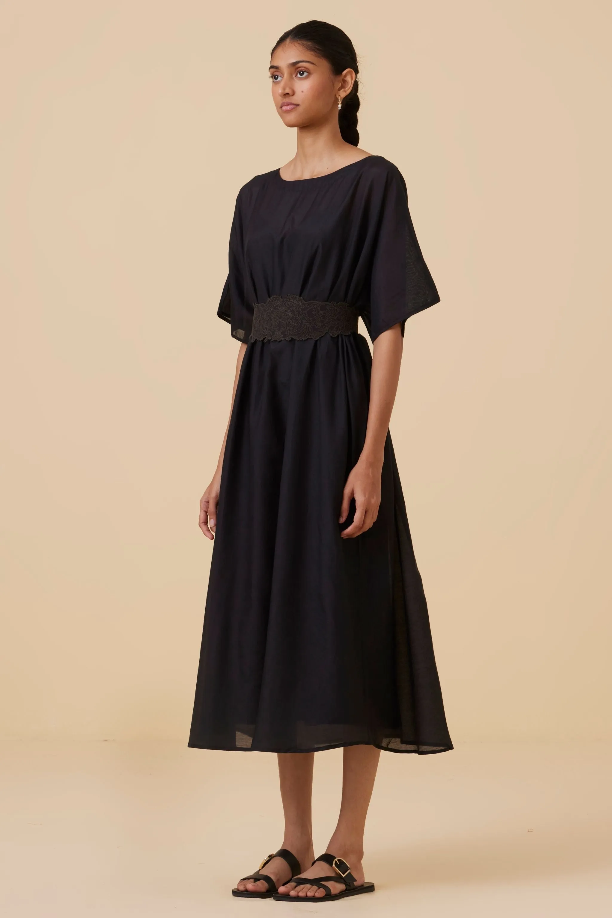 Didda Black Cape Dress