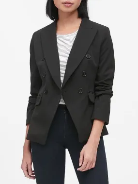 Double-Breasted Blazer In Black