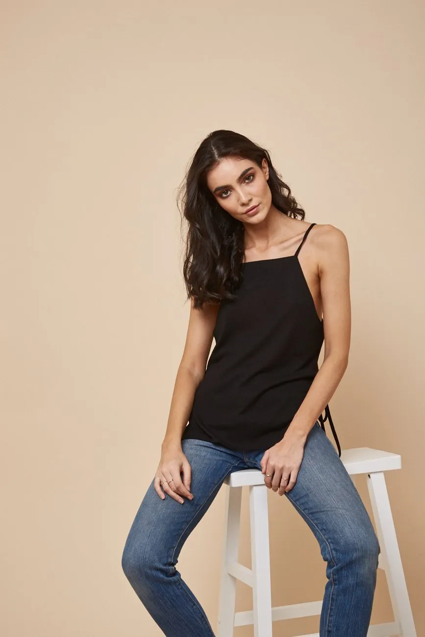 Down Time Knit Tank Black