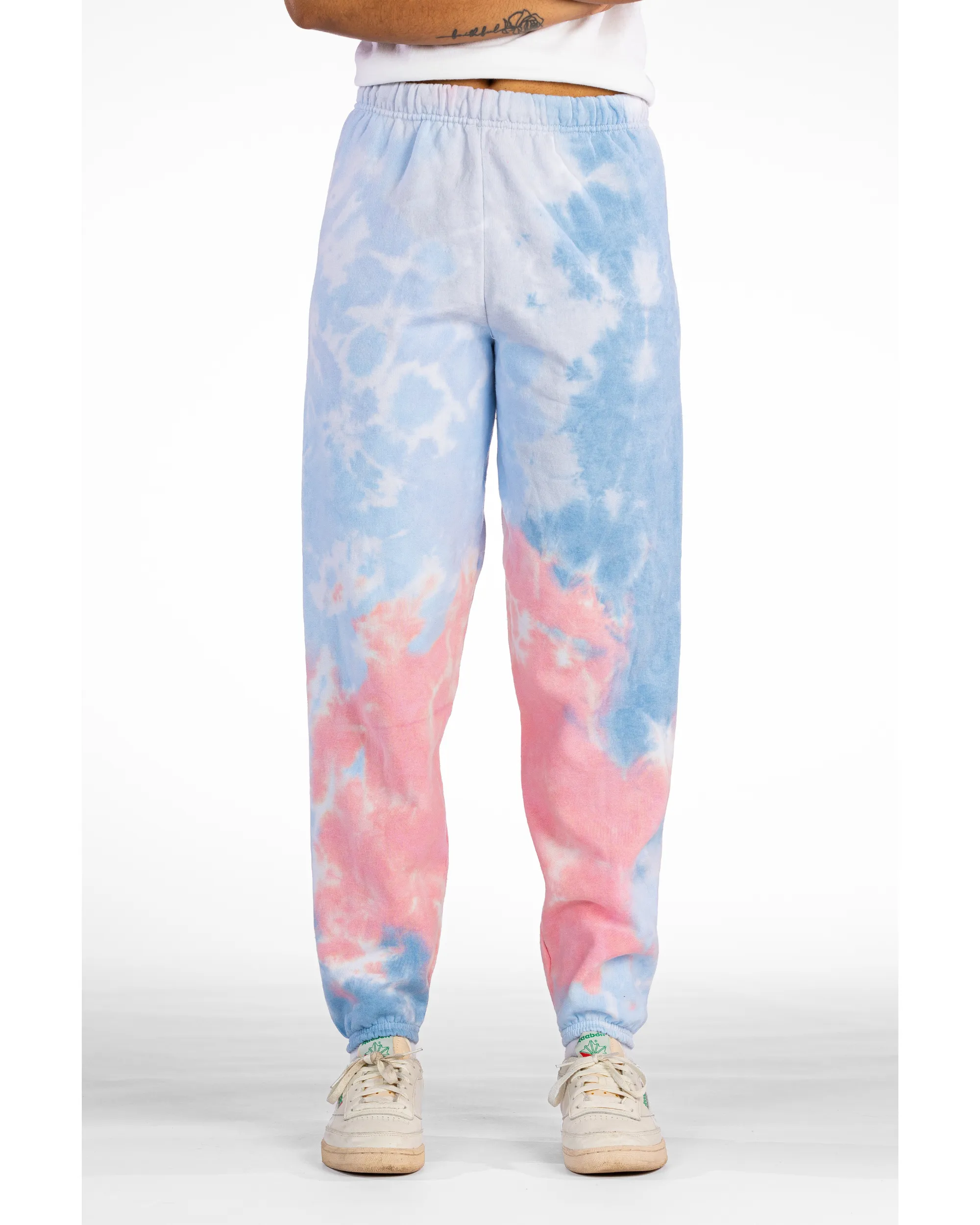 Dream Cloud Dye Essential Fleece Sweatpants - Coral