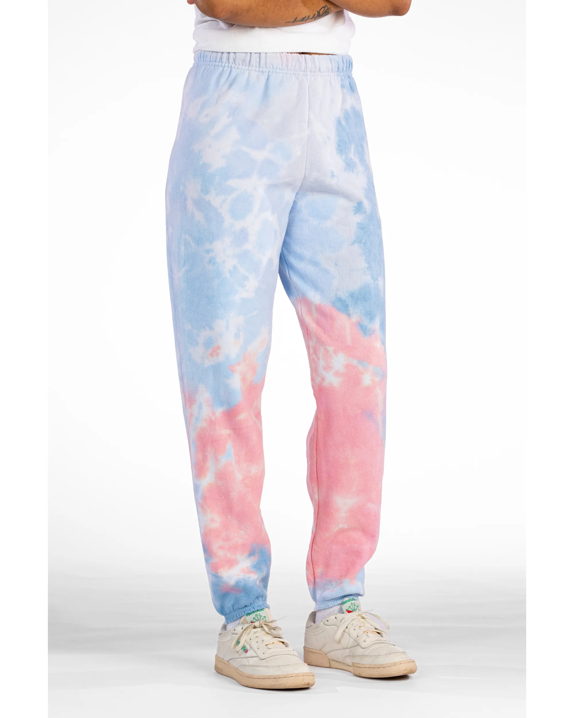 Dream Cloud Dye Essential Fleece Sweatpants - Coral