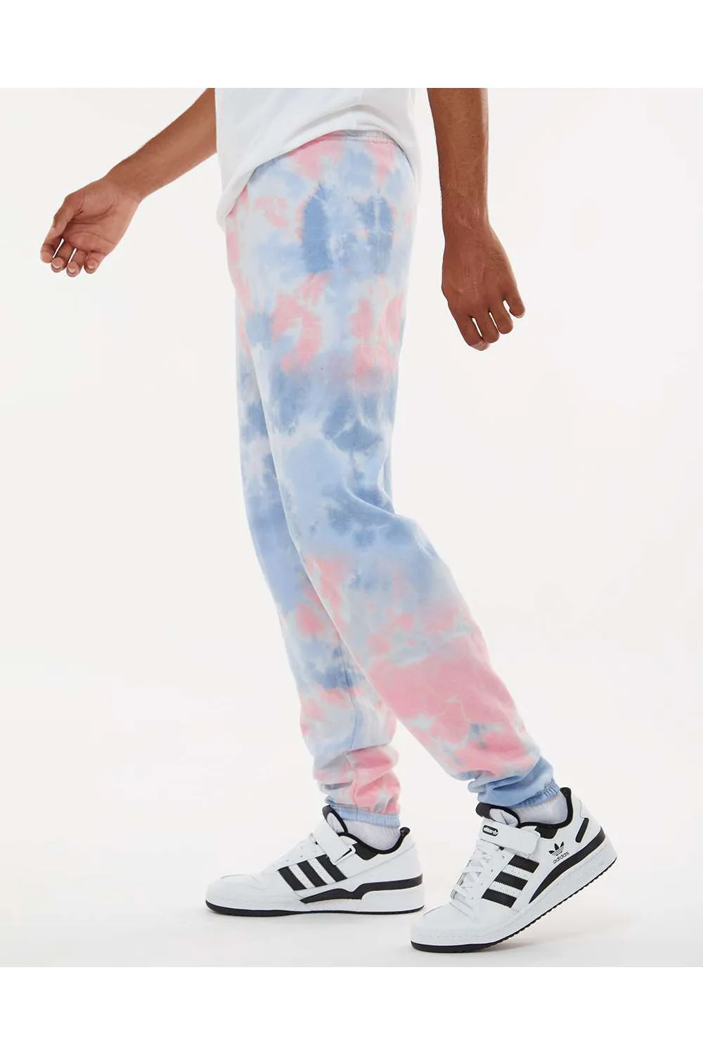 Dyenomite Mens Dream Tie Dyed Sweatpants - Coral Dream - Closeout