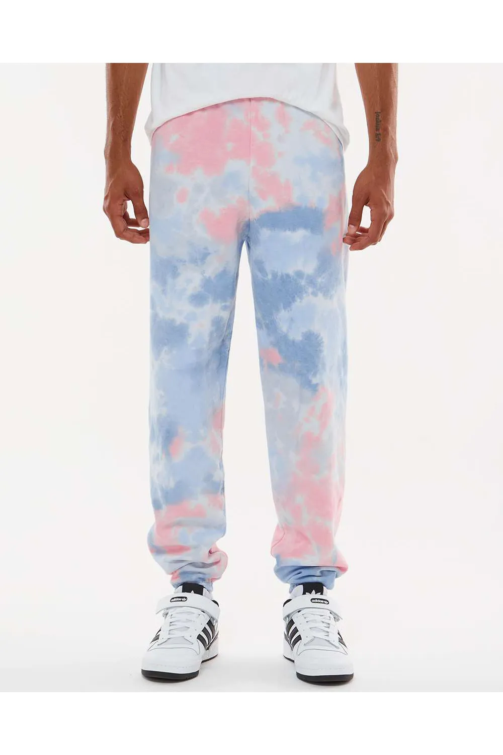 Dyenomite Mens Dream Tie Dyed Sweatpants - Coral Dream - Closeout