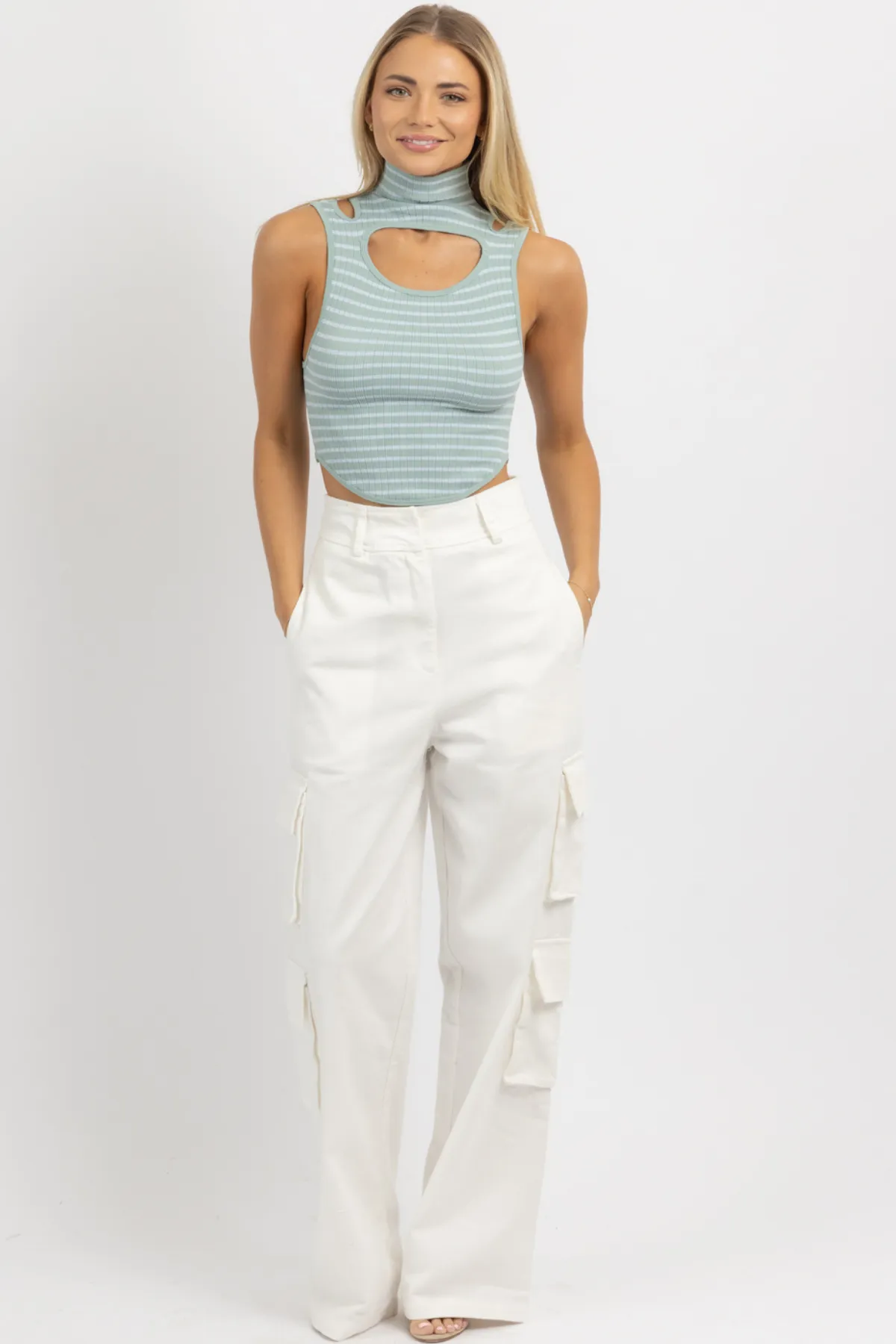 EMMA WHITE CARGO PANT