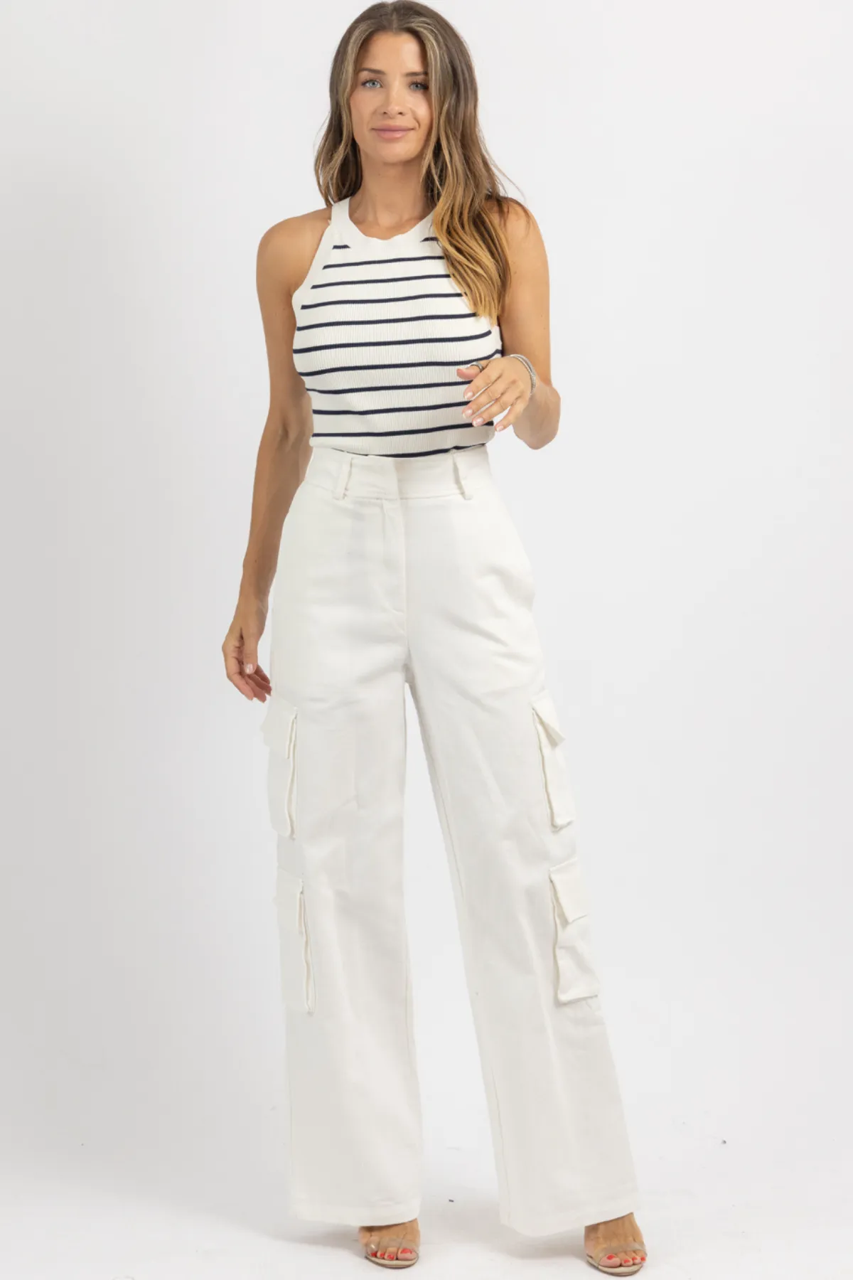 EMMA WHITE CARGO PANT