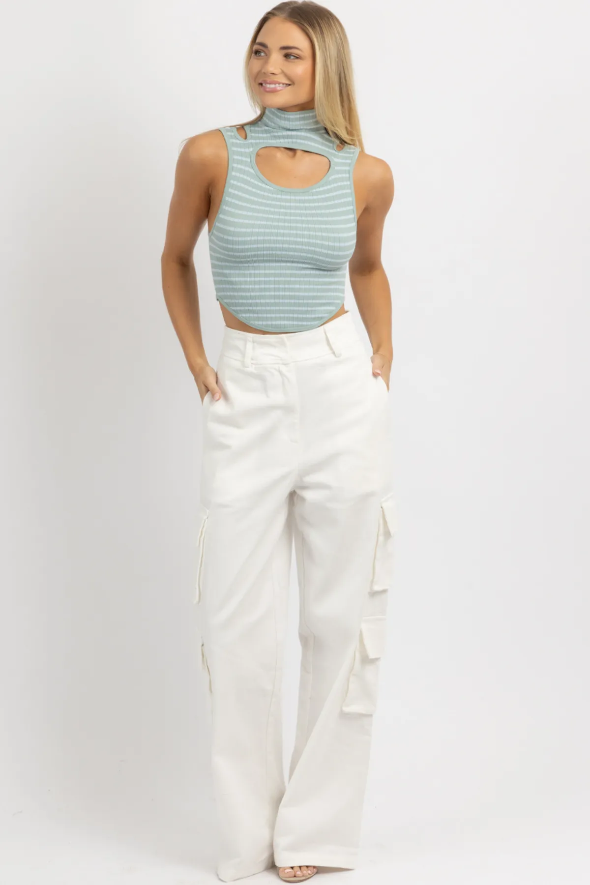 EMMA WHITE CARGO PANT