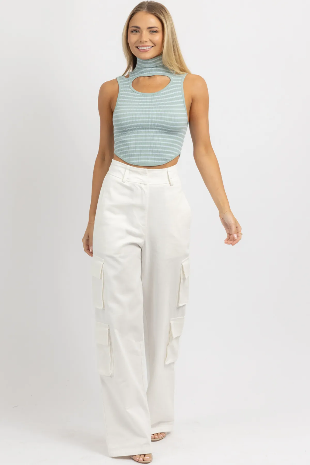 EMMA WHITE CARGO PANT