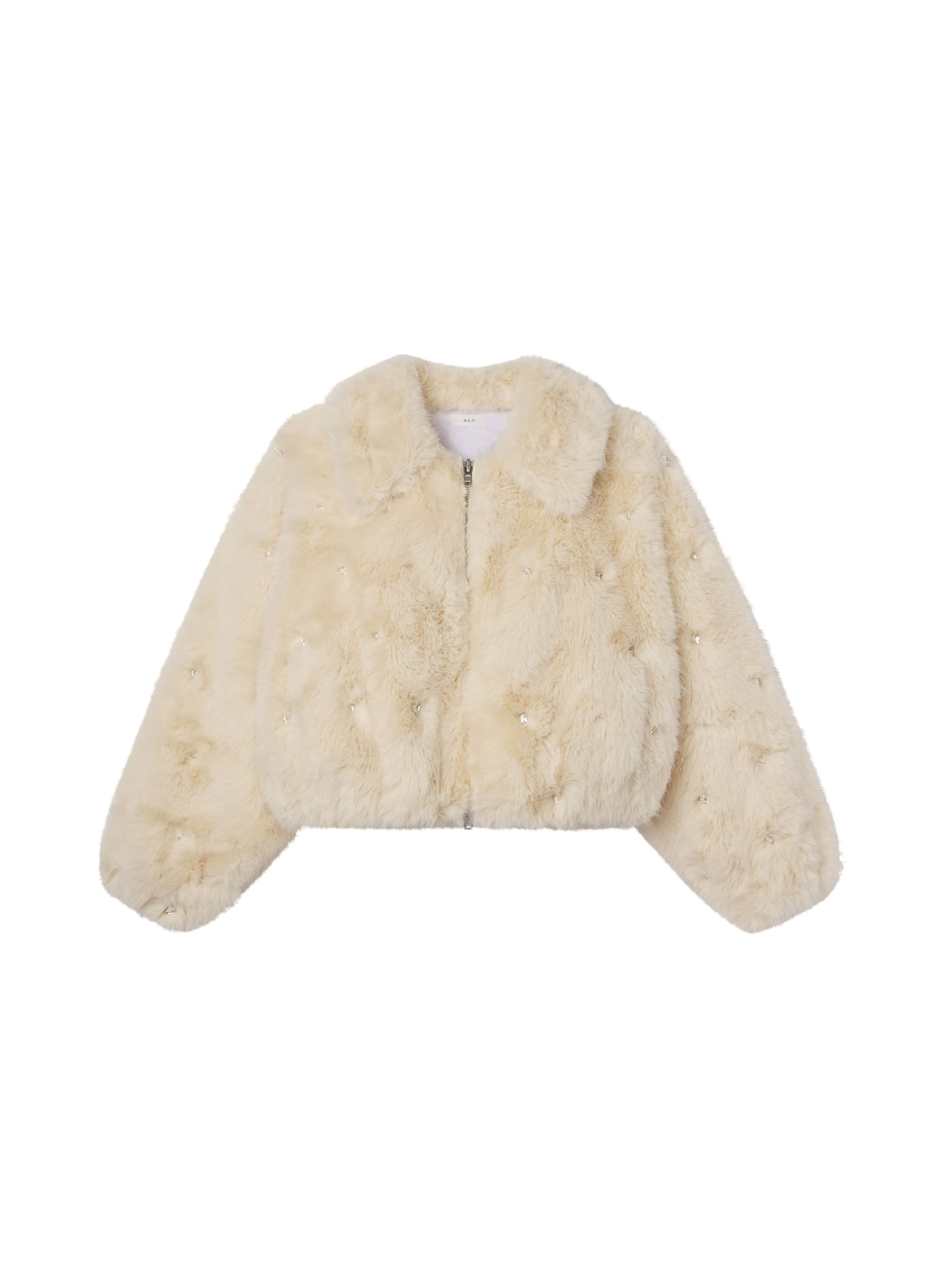 Esme Embellished Faux Fur Jacket