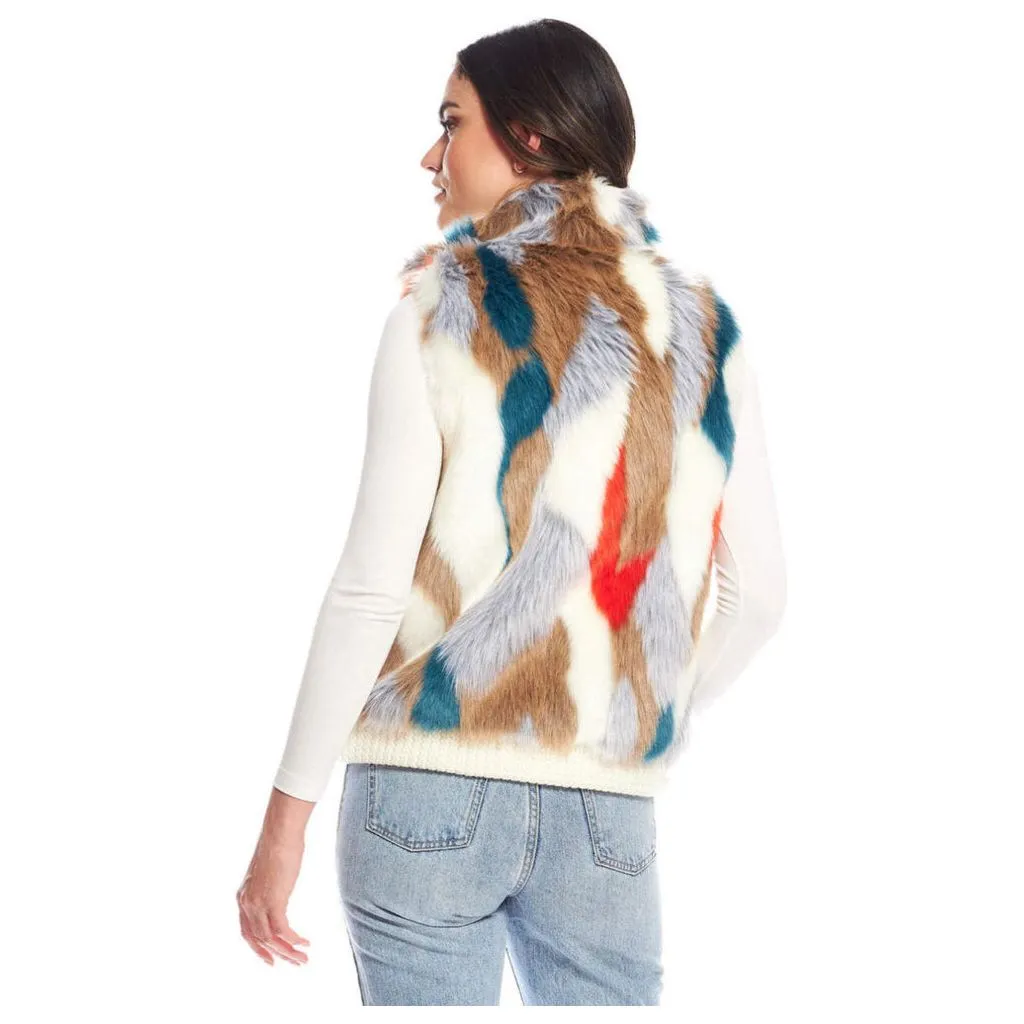 Fabulous Furs Apres Ski Faux Fur Zip Vest - Size Small