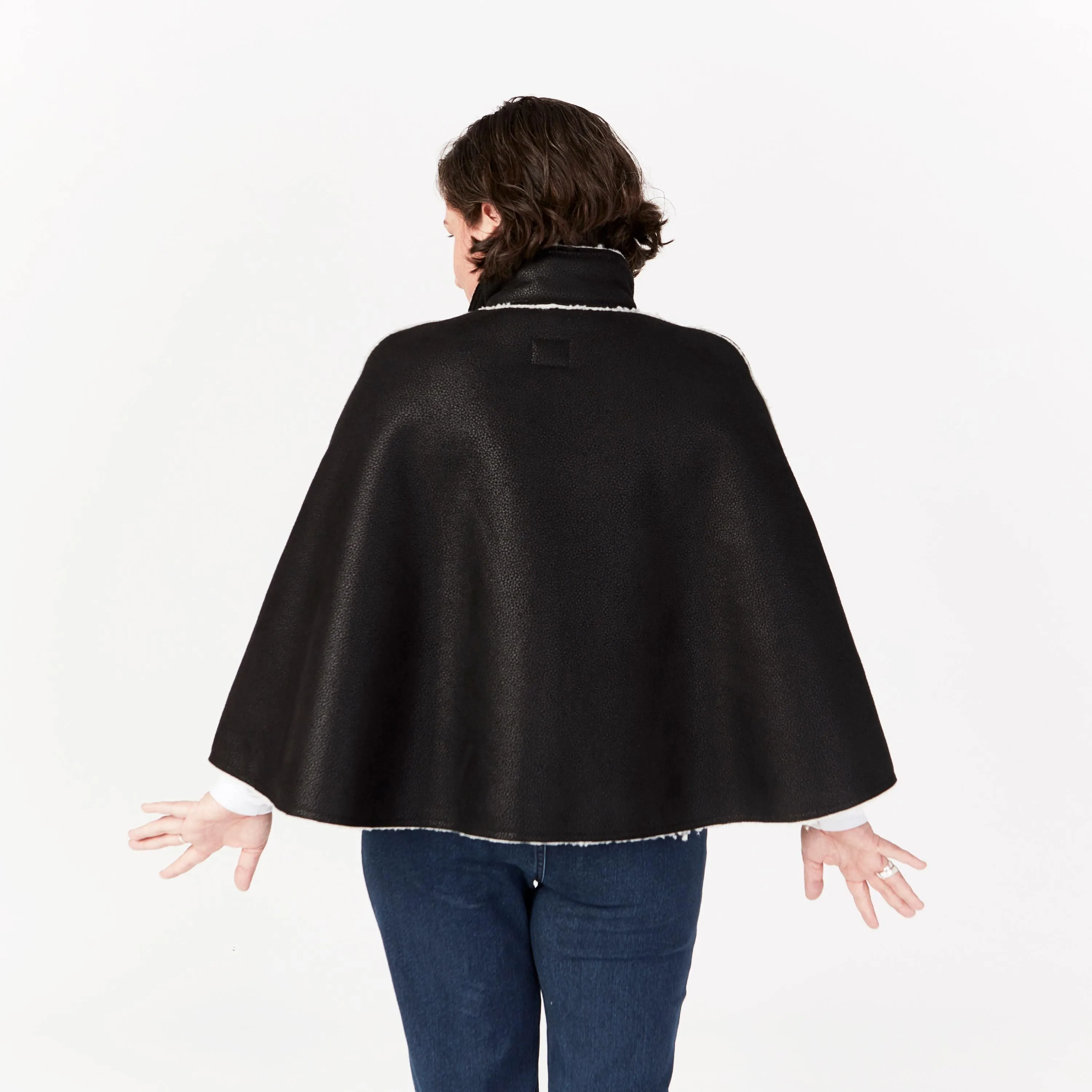 Faux Shearling Cape