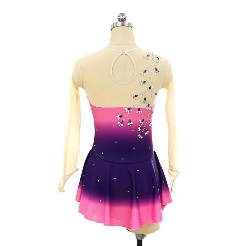 Figure Skating Dress Pink to Purple Ombre BSU192.1