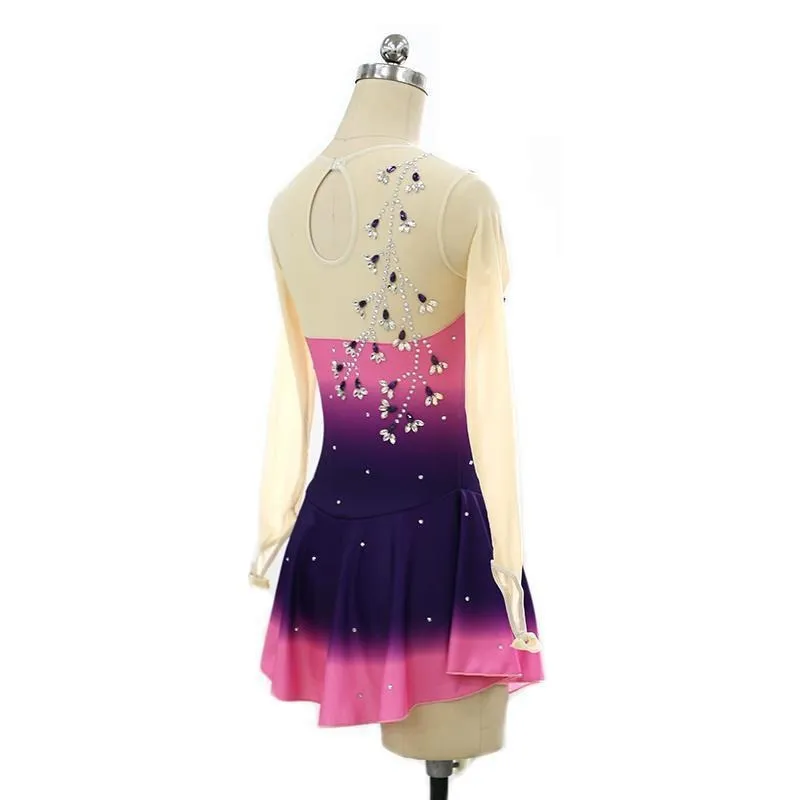 Figure Skating Dress Pink to Purple Ombre BSU192.1