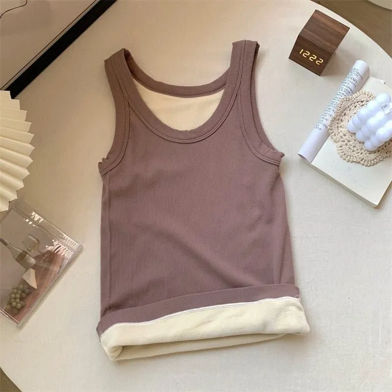 Fleece Thickened Tank Top