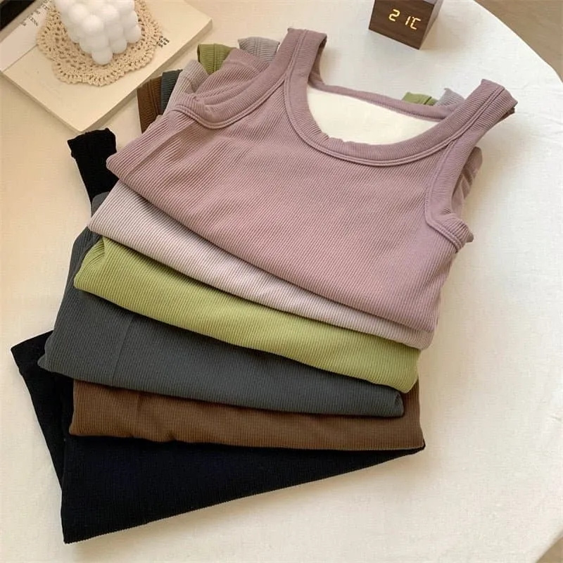 Fleece Thickened Tank Top