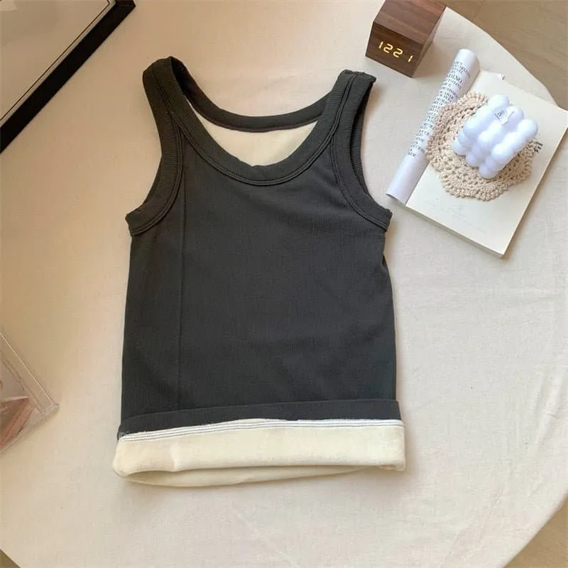 Fleece Thickened Tank Top