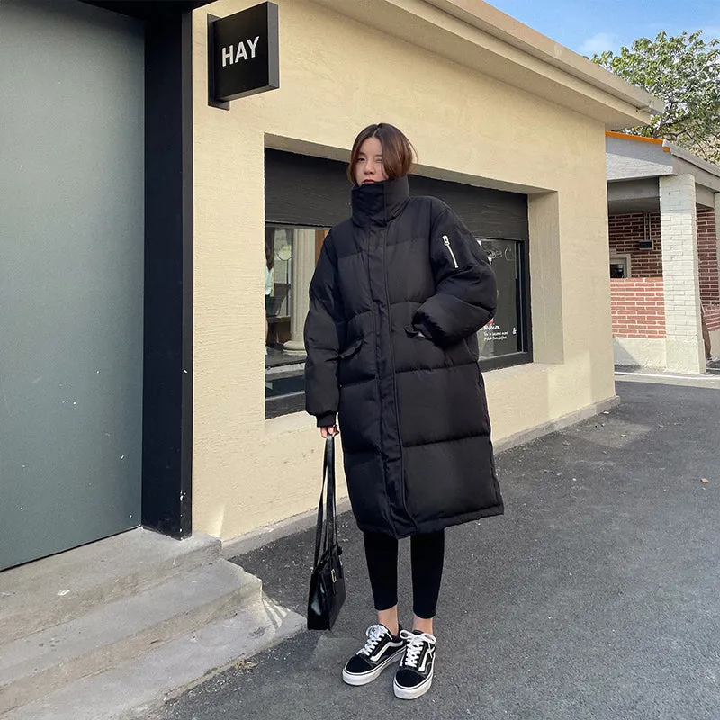 Flytonn-Fall Outfits Women Outwear Streetwear -Korean style, Casual fashion, INS dressing, Lazy style, Graduation gift 
NO. 1198 LONG PUFFER JACKET