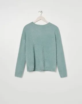 Foldover turtleneck jumper