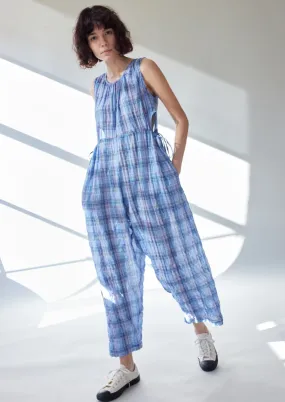 Goa Jumpsuit, Lake Plaid Voile