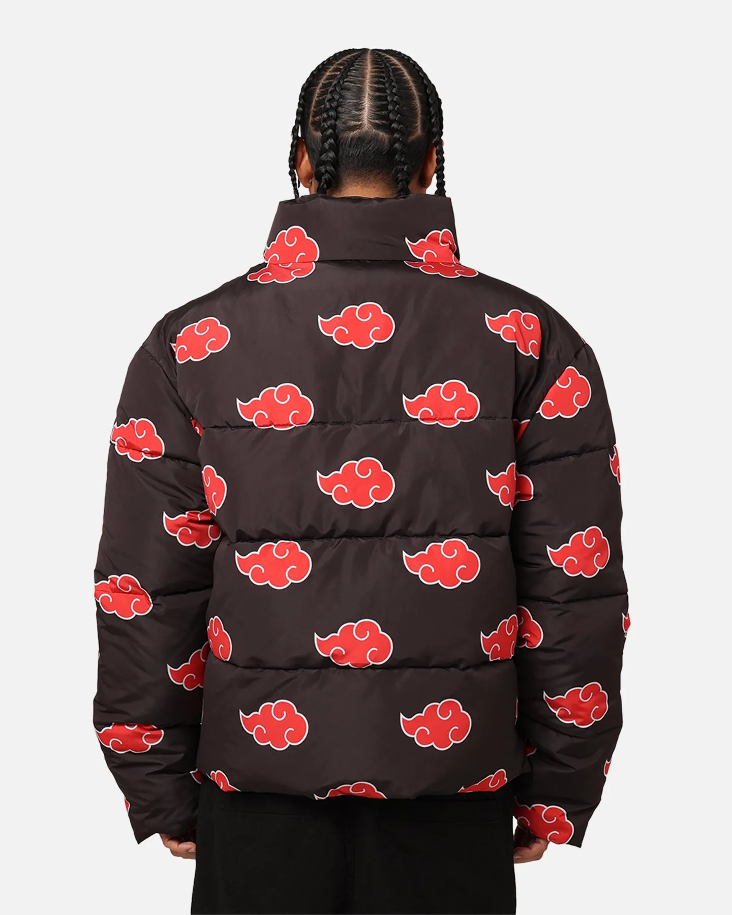 Goat Crew X Naruto Akatsuki Puffer Jacket Black