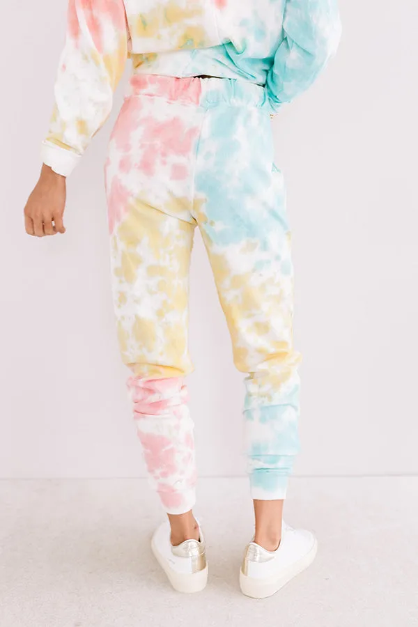 Going Home Tie Dye Joggers in Coral