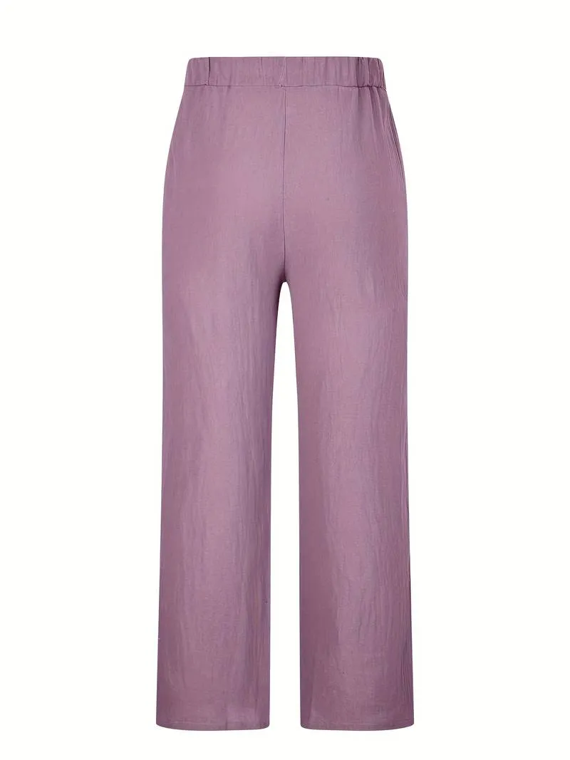 Heath - Loose Fit Cotton Fabric Trousers