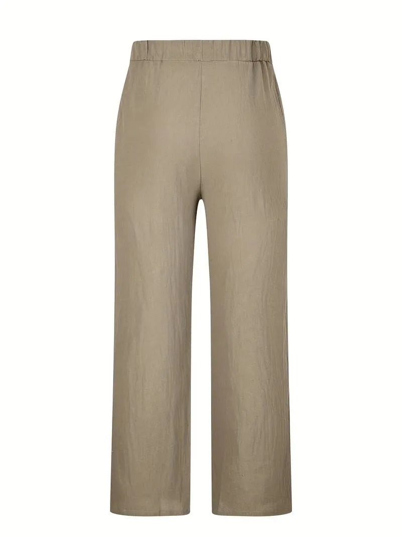 Heath - Loose Fit Cotton Fabric Trousers