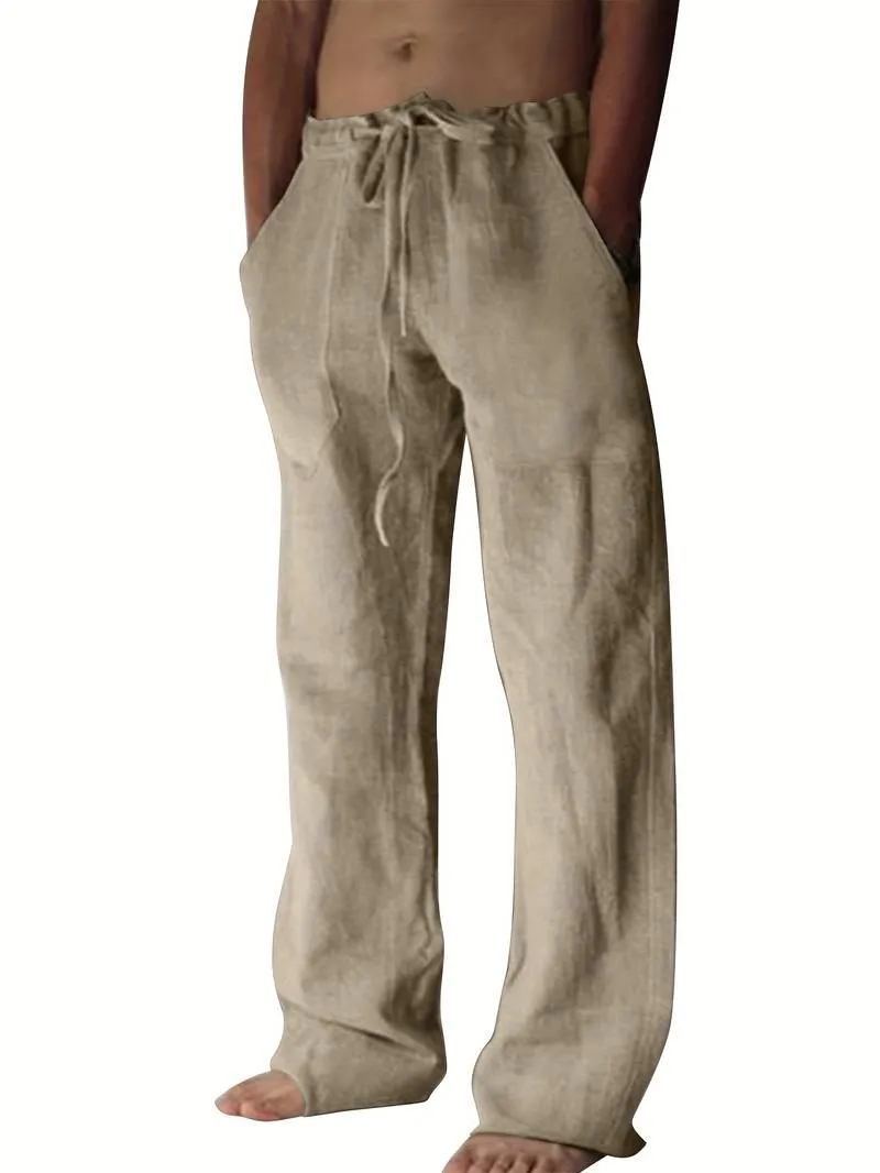 Heath - Loose Fit Cotton Fabric Trousers