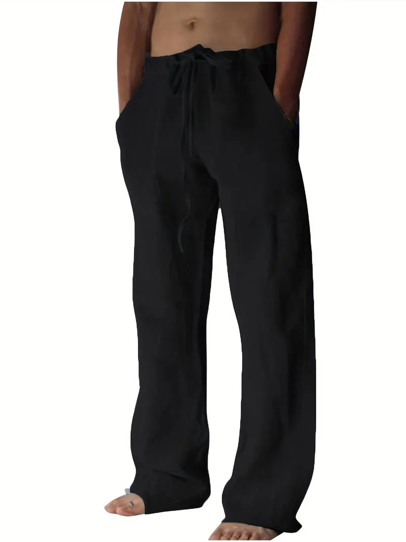 Heath - Loose Fit Cotton Fabric Trousers