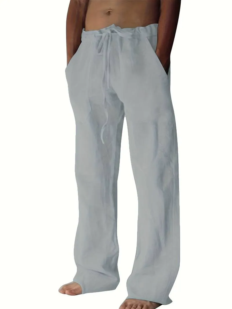 Heath - Loose Fit Cotton Fabric Trousers