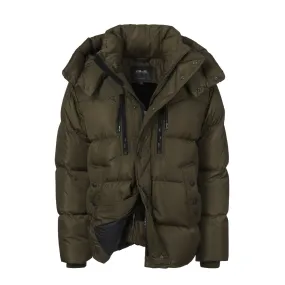 Hooded White Duck-Down Padded Jacket