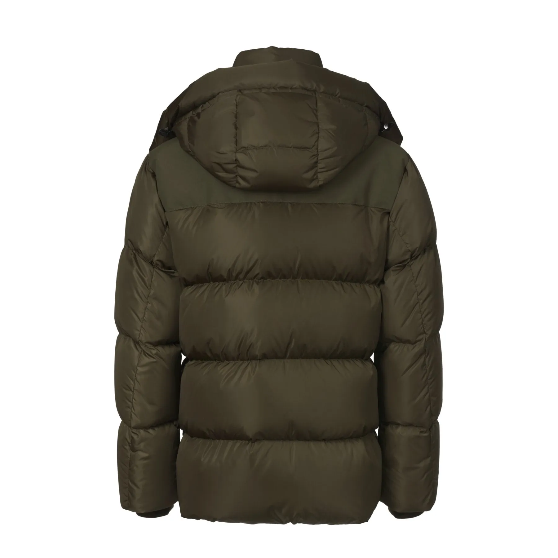 Hooded White Duck-Down Padded Jacket