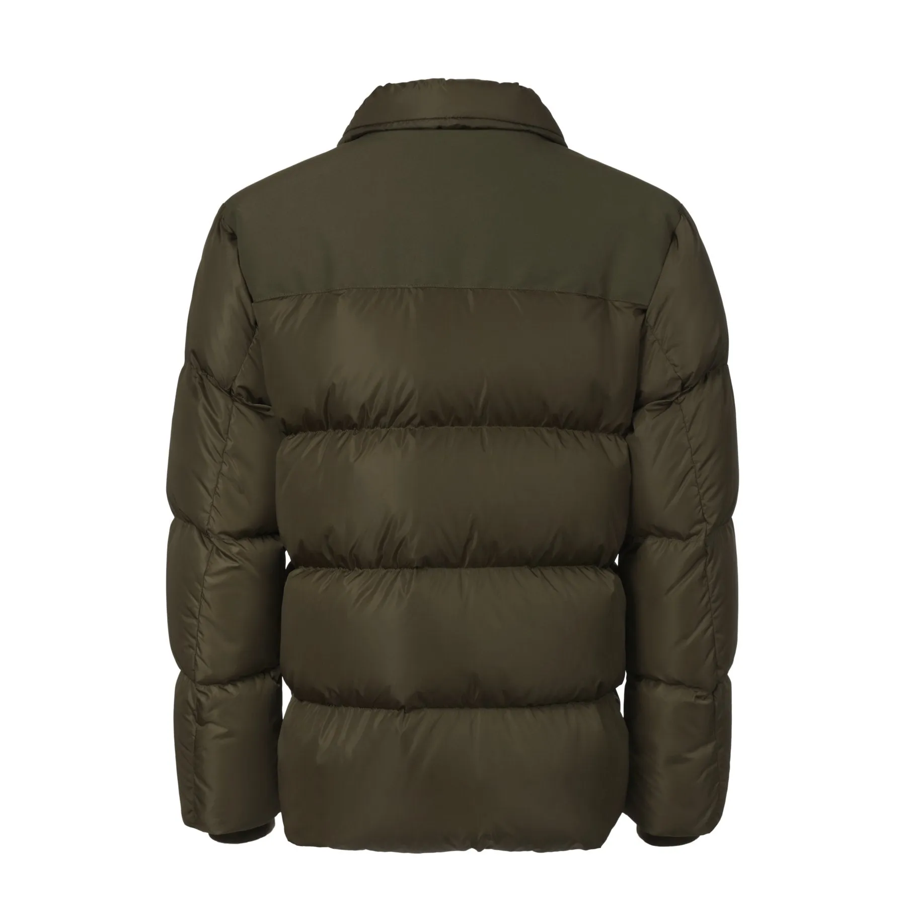 Hooded White Duck-Down Padded Jacket