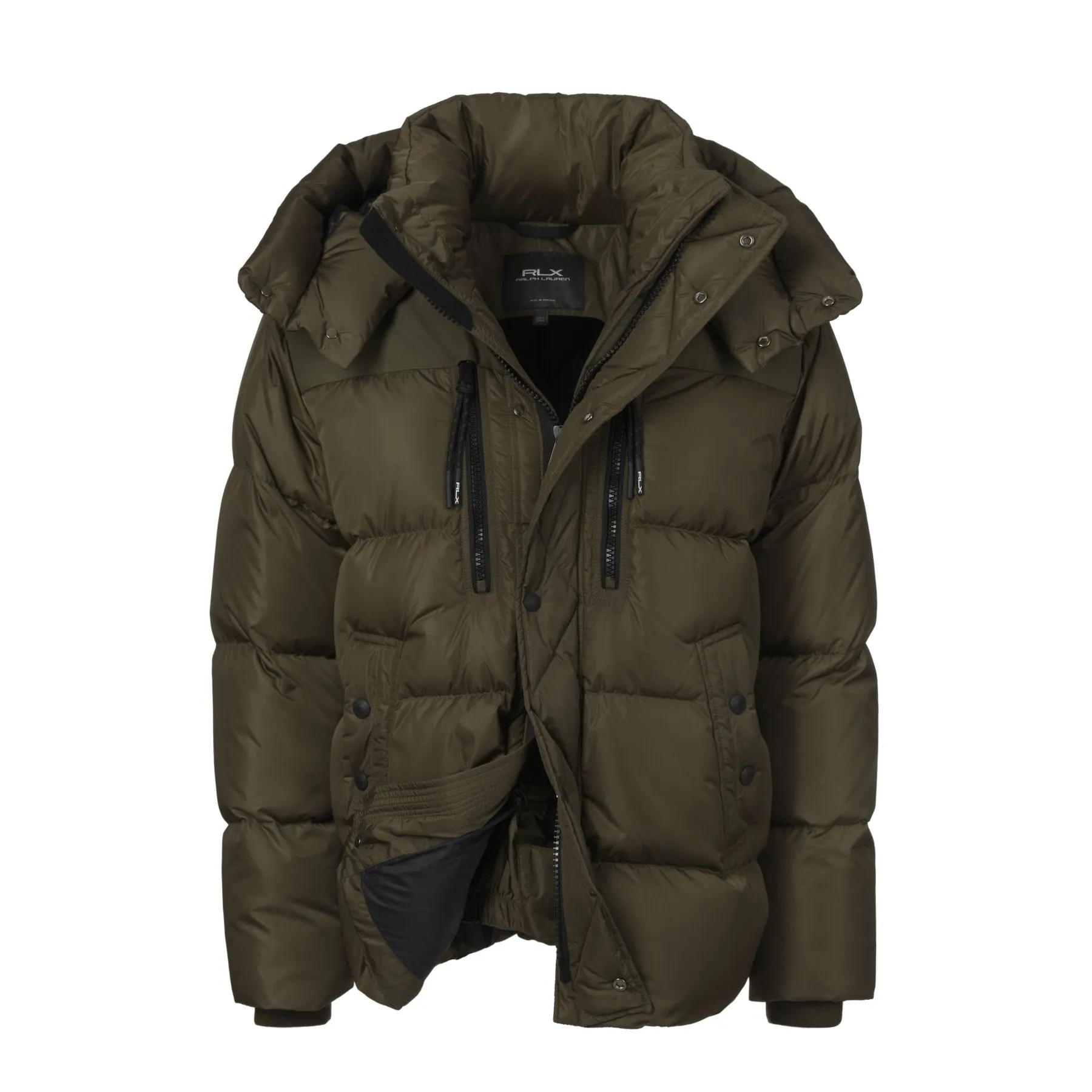 Hooded White Duck-Down Padded Jacket