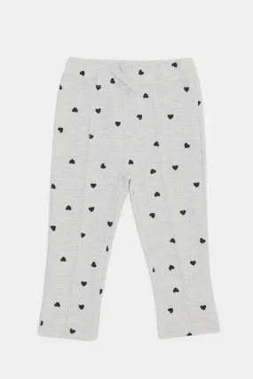 Infant Girls Ecru Printed Trousers