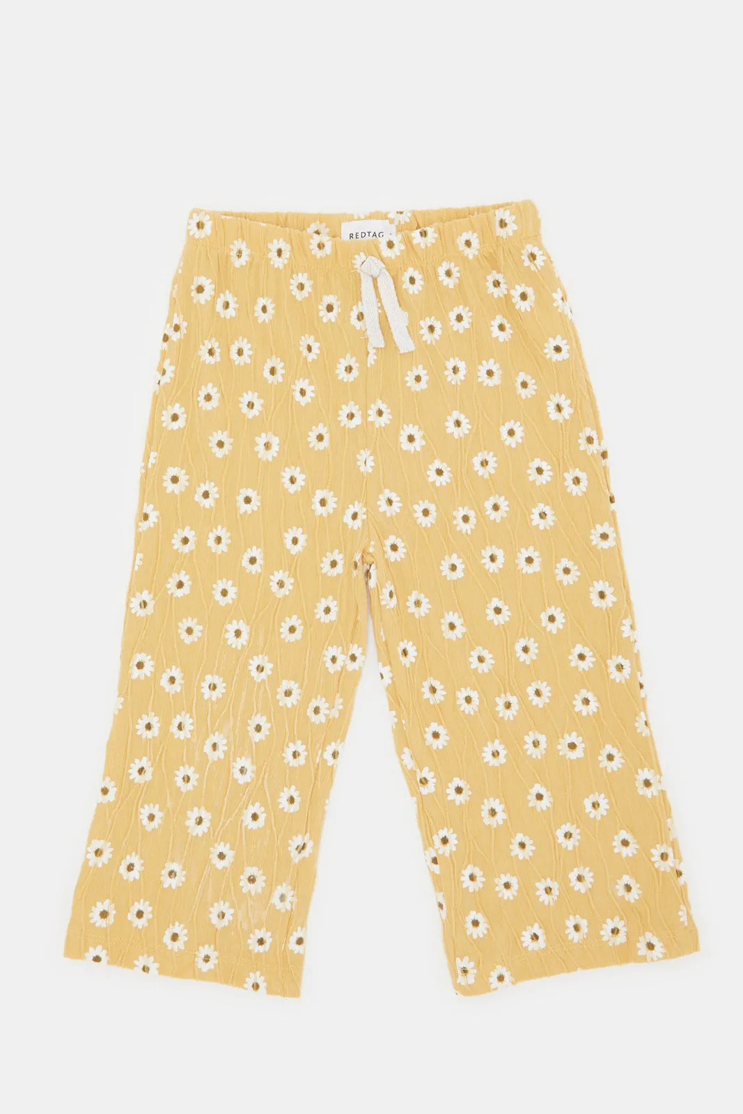 Infant Girls Yellow Floral All Over Print Trousers