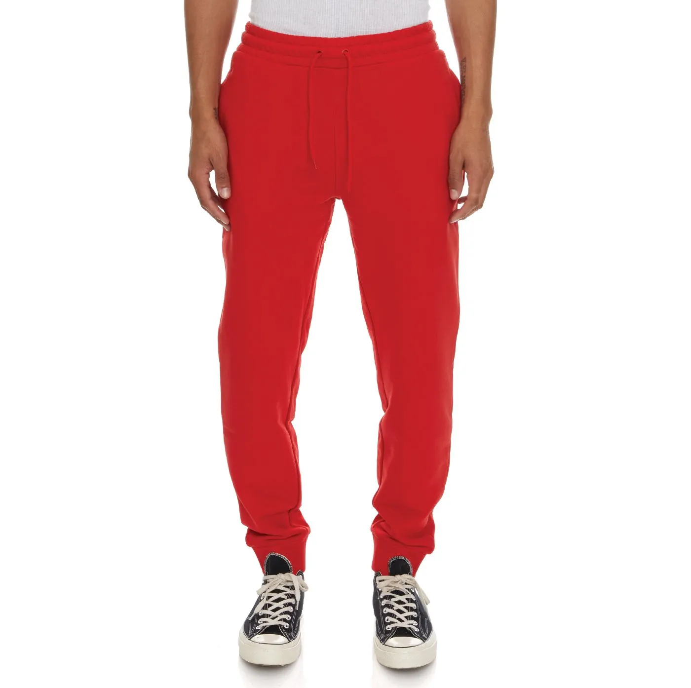 KAPPA LOGO FLEECE ZANOK SWEATPANTS- RED MD CORAL