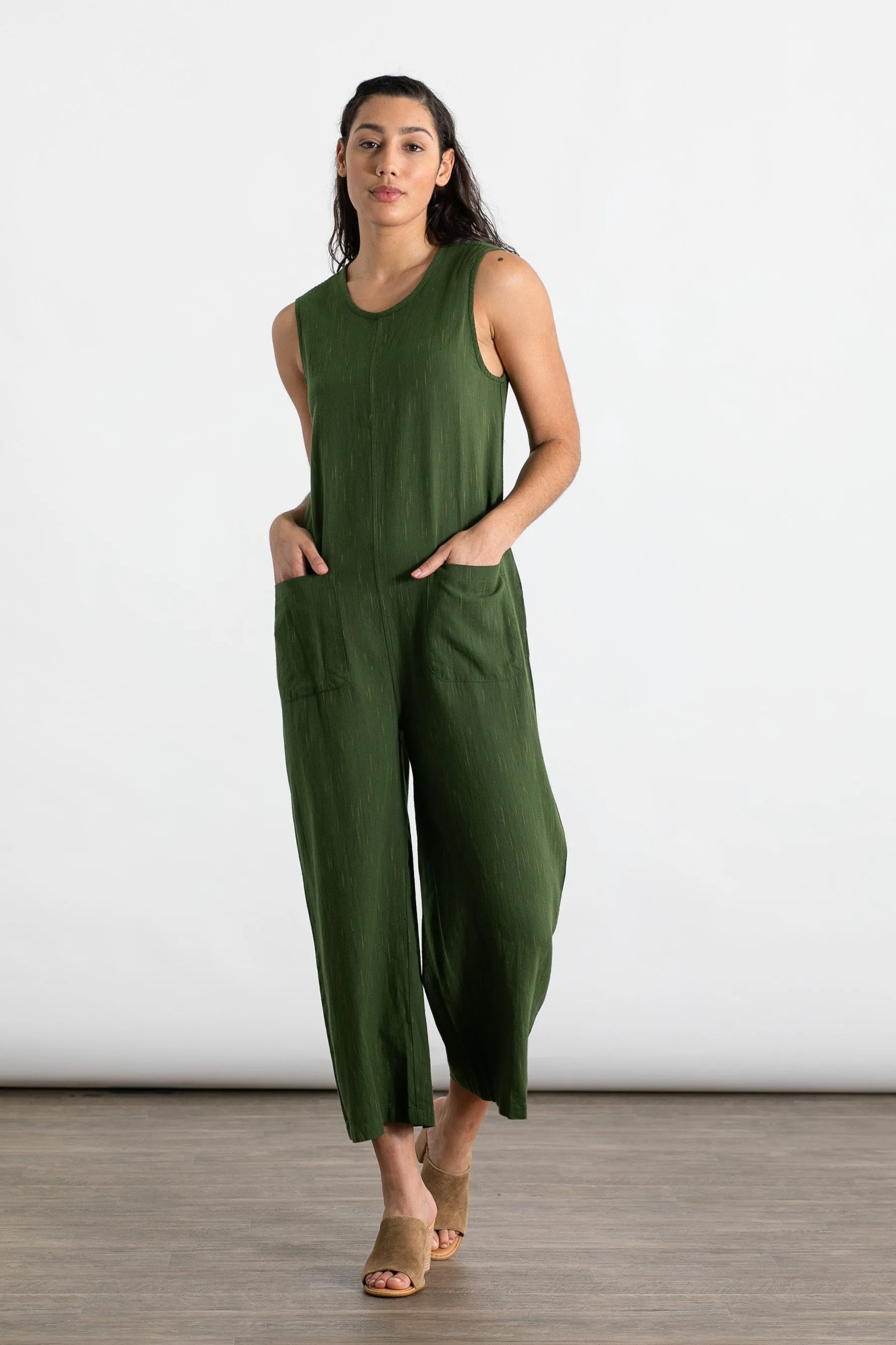 Kay Jumpsuit / Olive Space Dye