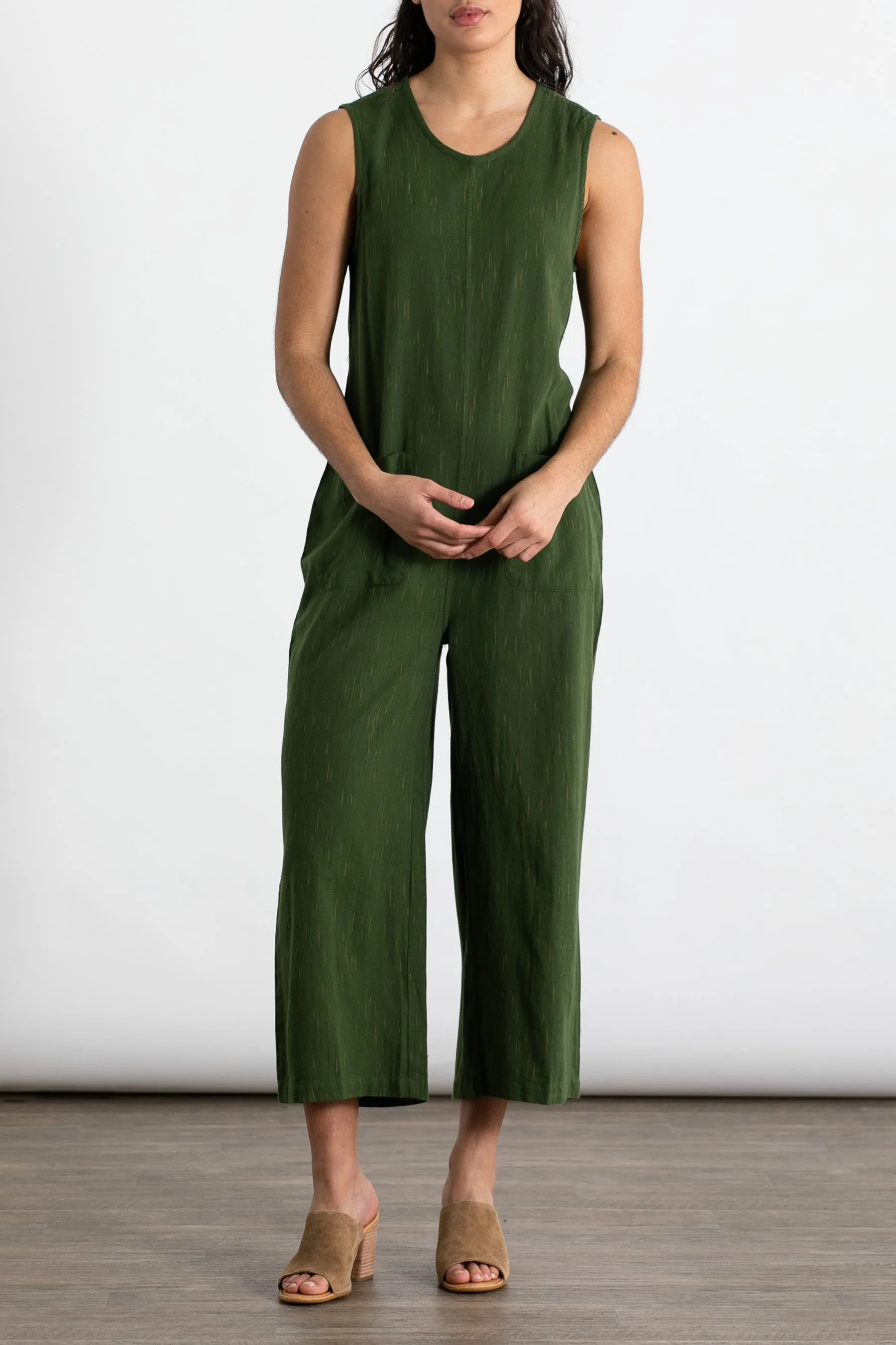 Kay Jumpsuit / Olive Space Dye