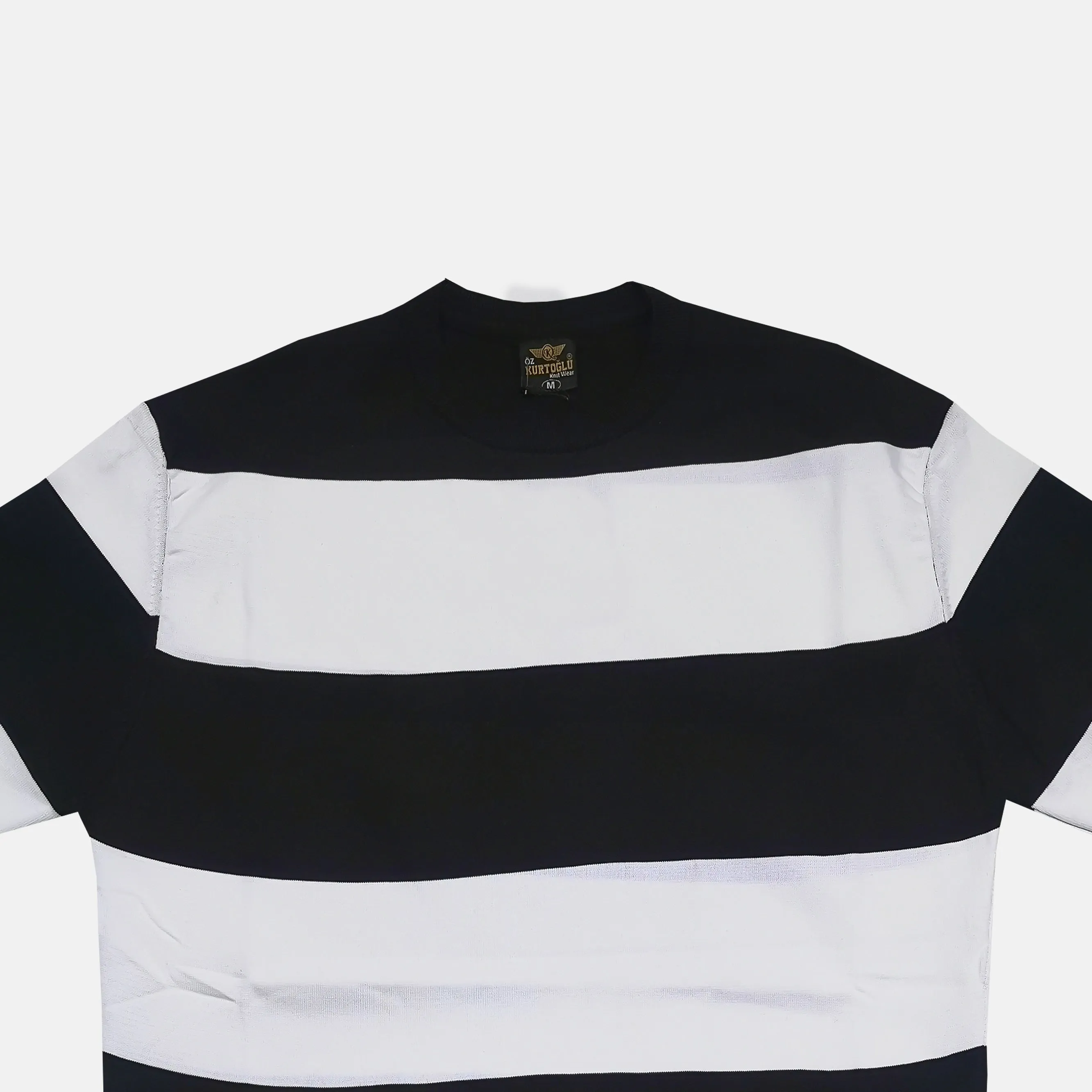 KURTOGLU KNITWEAR Black White T SHIRT