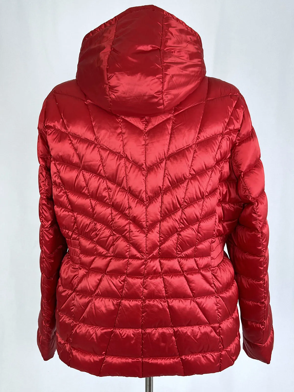 Lane Bryant Size 22/24 Red Quilted Hooded Coat NWOT