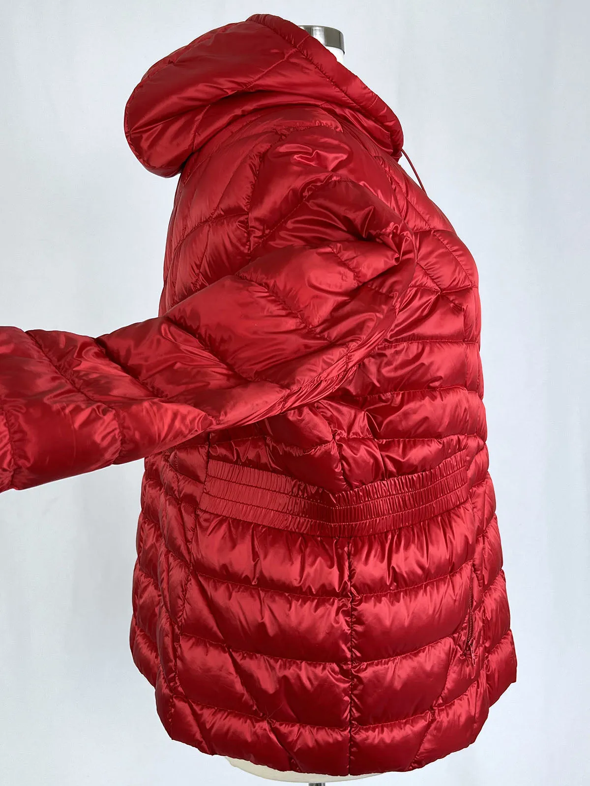 Lane Bryant Size 22/24 Red Quilted Hooded Coat NWOT